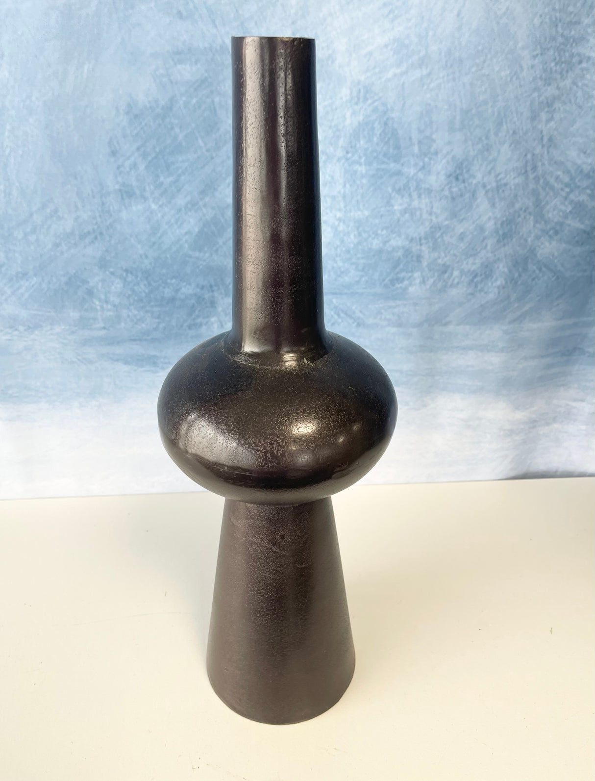 Large Harbor Bronze Metal Vase