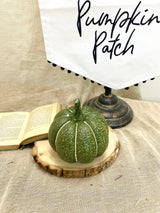 6" Green Spotted Pumpkin