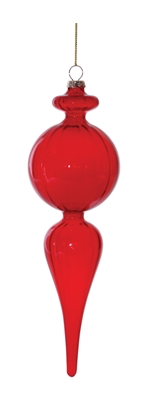 Ruby Red Glass Ornament - 2 Styles