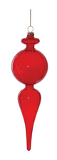 Ruby Red Glass Ornament - 2 Styles