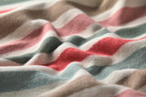 Merry Stripes Cotton Throw Blanket