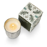 Balsam & Cedar Crackle Glass Candle -2 Sizes