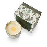 Balsam & Cedar Crackle Glass Candle -2 Sizes