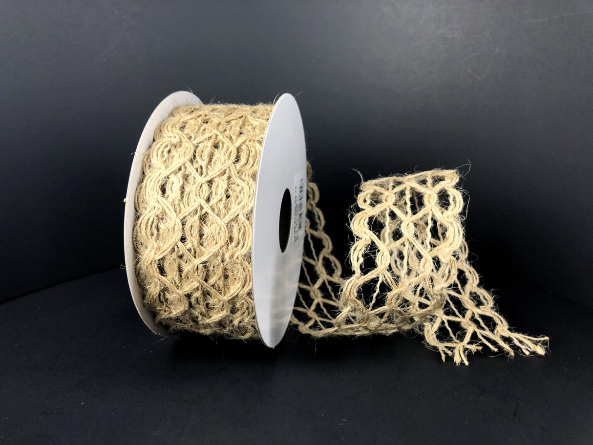 Natural Open Weave Ribbon Bolt