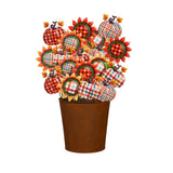 Checkered Pumpkin Metal Pick - 6 Styles