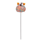 Checkered Pumpkin Metal Pick - 6 Styles