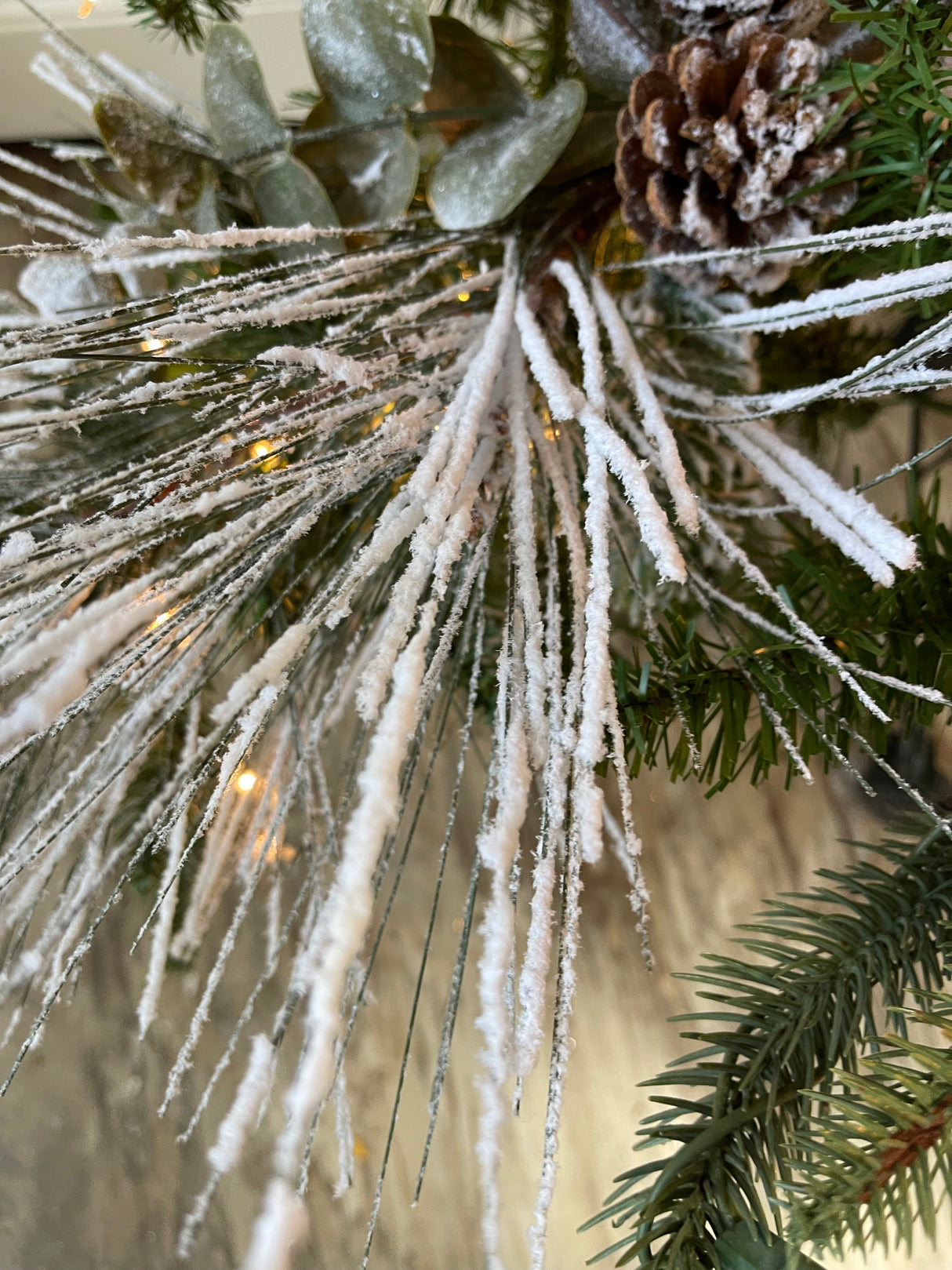 Snowy Winter Pine Spray