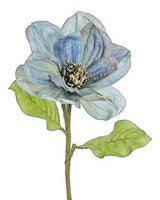 Antiqued Blue Painted Magnolia Stem