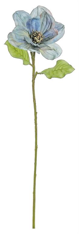 Antiqued Blue Painted Magnolia Stem