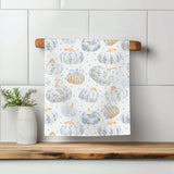 Blue Pumpkin Chinoiserie Fall Tea Towel
