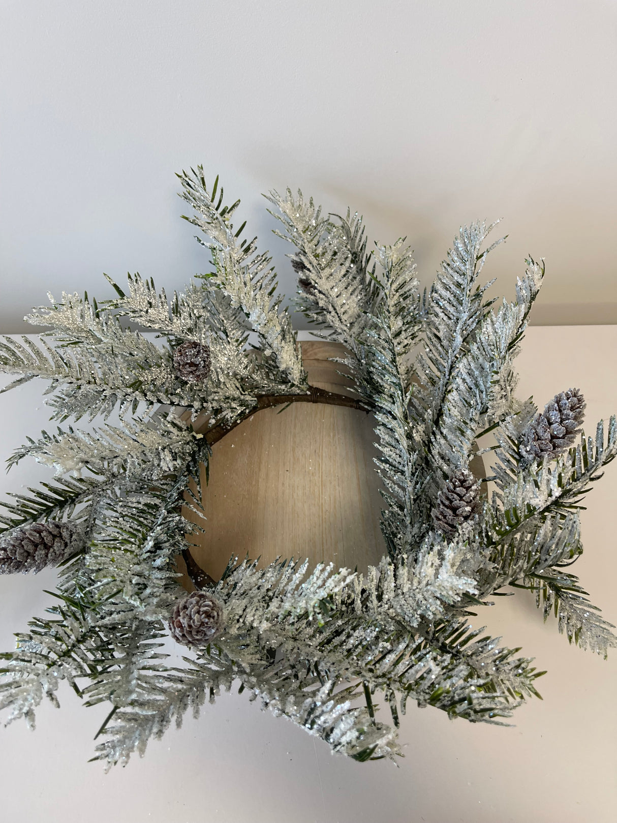 Snow Day Pine Candle Ring