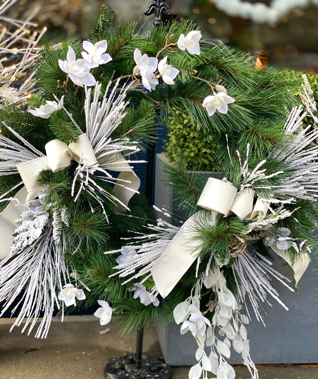 27" Snowy Splendor Wreath