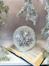 8" Lighted Snowflake Wonder Ball Globe
