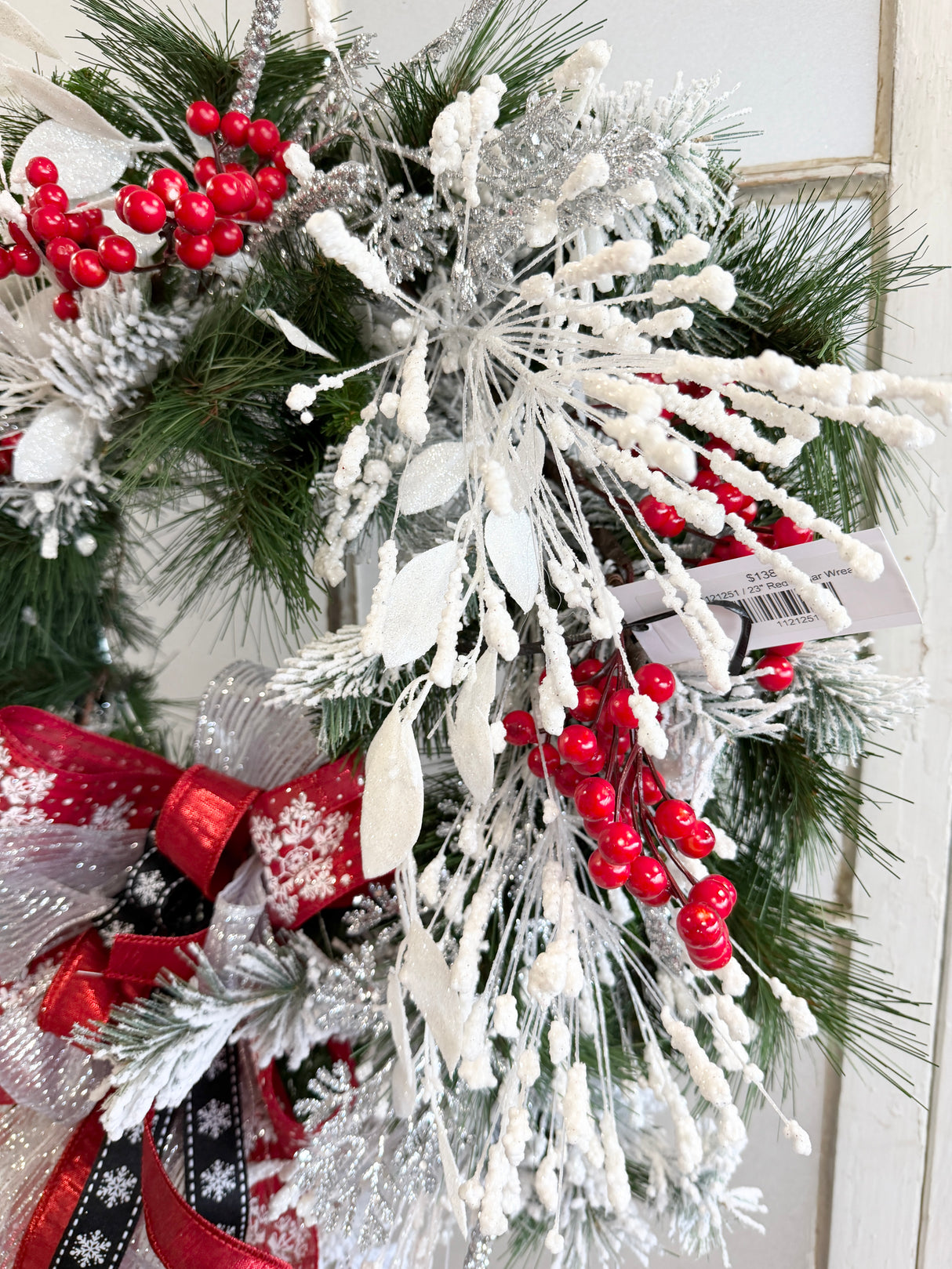 23" Red Sugar Wreath