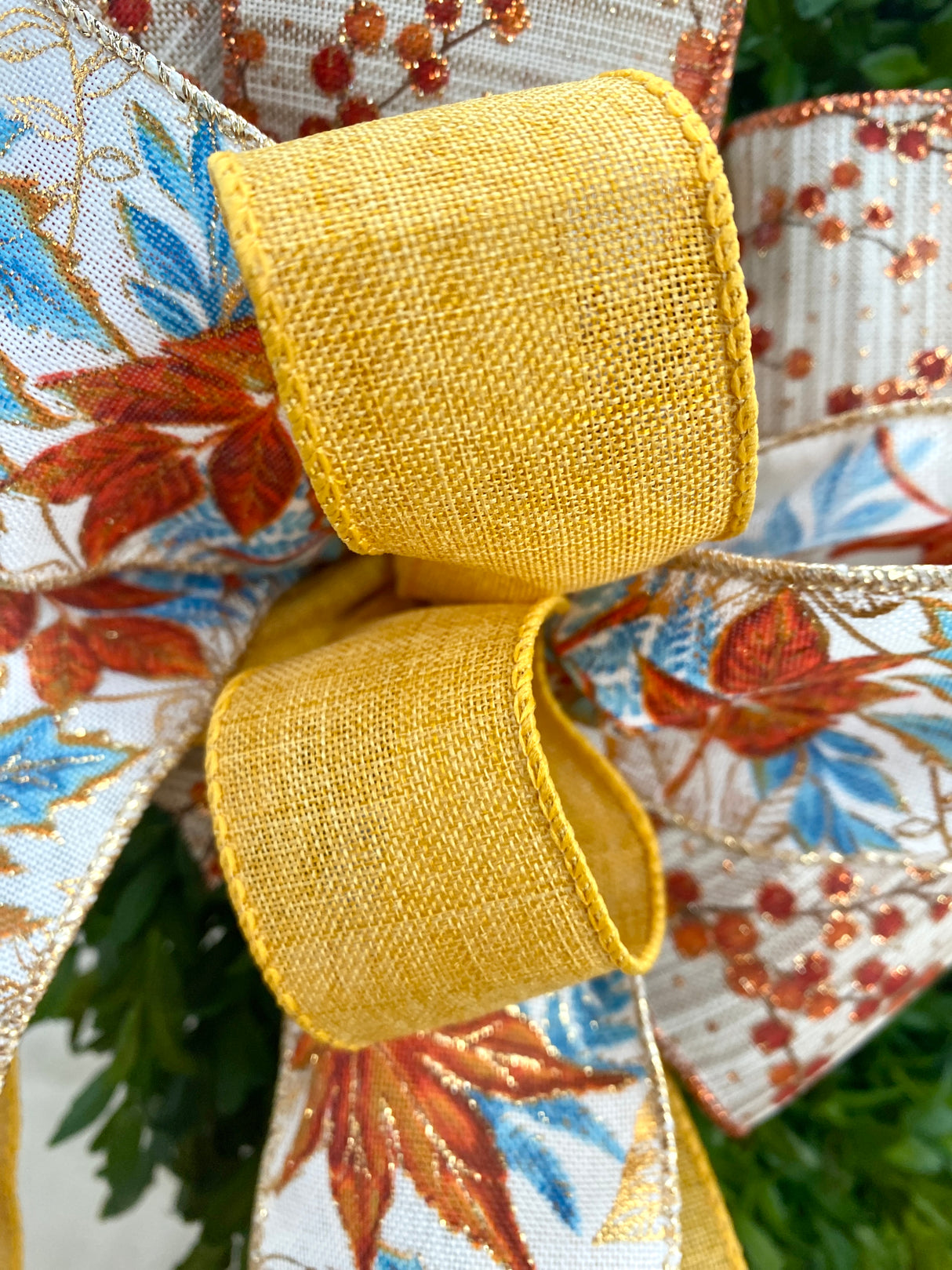 11" Crisp Falling Leaves Bow