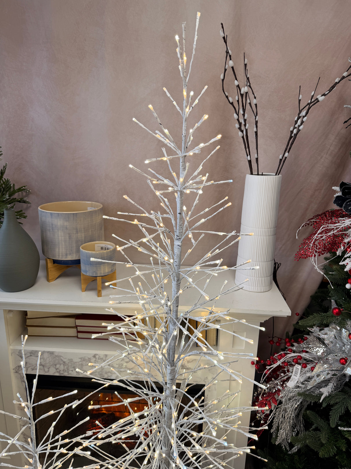 6.5' White Birch Lighted Tree