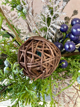 16" Frosted Woodland Charm Centerpiece