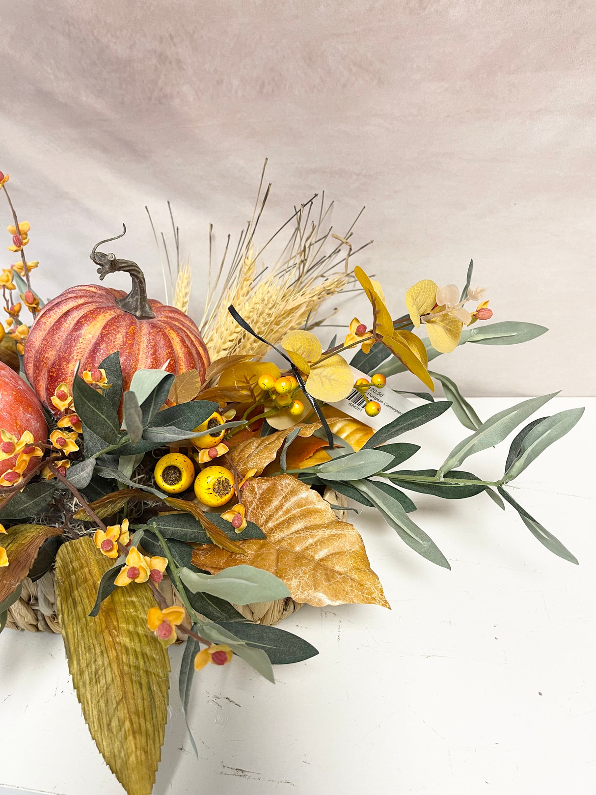 25" Cozy Pumpkin Centerpiece
