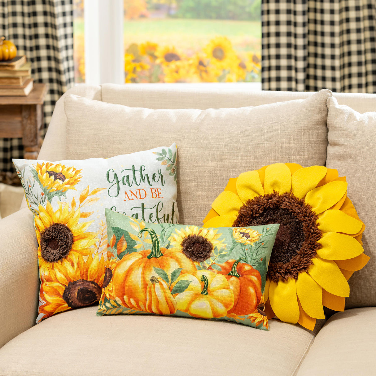 Grateful Gatherings Lumbar Pillow Indoor/Outdoor