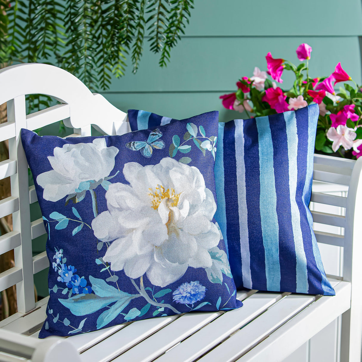 Spring Morning Blooms 18" Interchangeable Pillow Cover