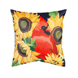 Hydrangea Cardinal/ Sunflower Cardinal 18" Interchangeable Pillow Cover