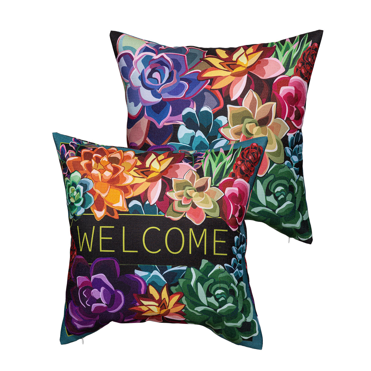 Summer Succulent 18" Interchangeable Pillow Cover