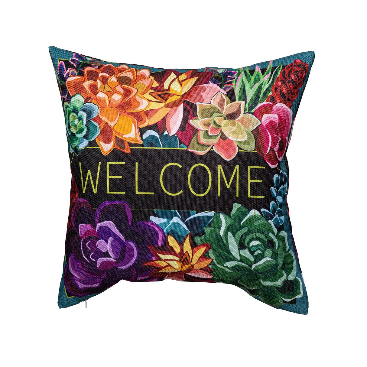 Summer Succulent 18" Interchangeable Pillow Cover