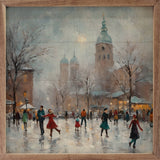 Ice Skating Fun Wood Art