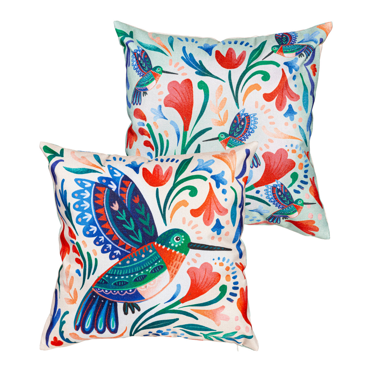 Hummingbird 18" Interchangeable Pillow Cover Magnolias Home Decor and