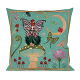 Fairy Wonderland Teal  18" Interchangeable Pillow