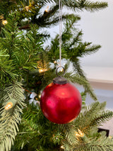 Rich Red Ball Ornament