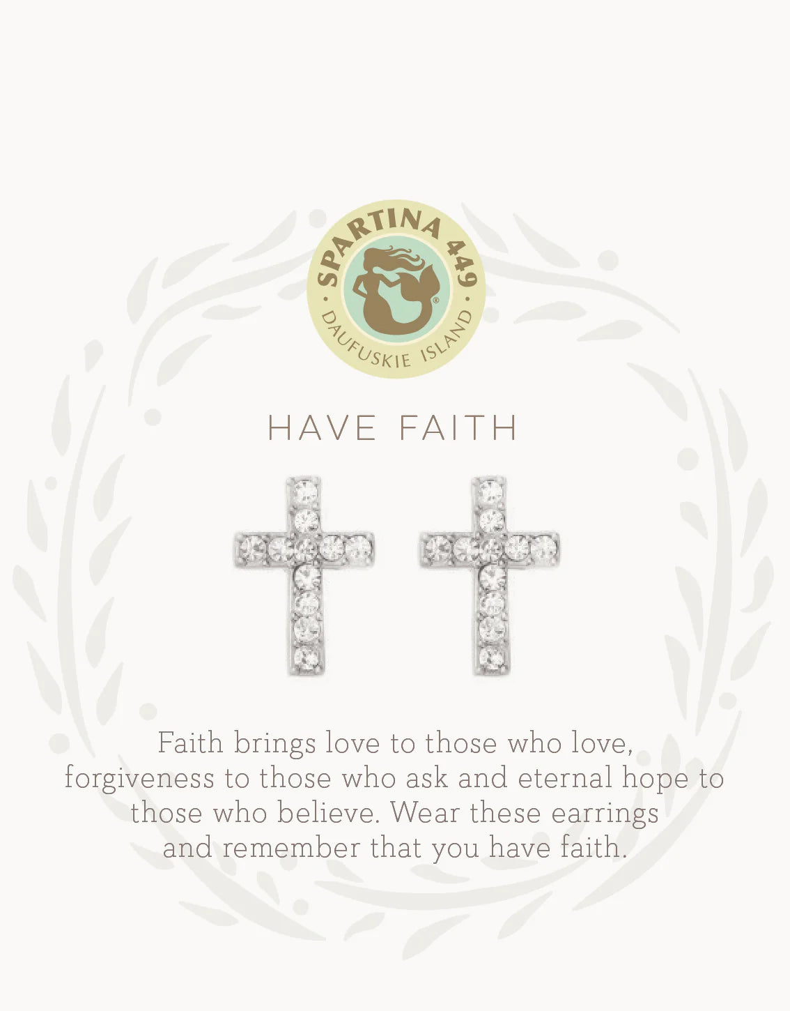 Sea La Vie Have Faith Stud Earrings - 2 Colors