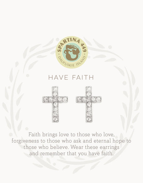 Sea La Vie Have Faith Stud Earrings - 2 Colors