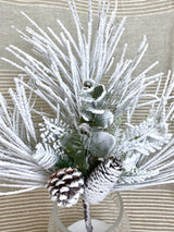 Snowy Winter Pine Spray