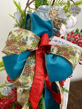 25" Christmas Glimmer Vertical Swag