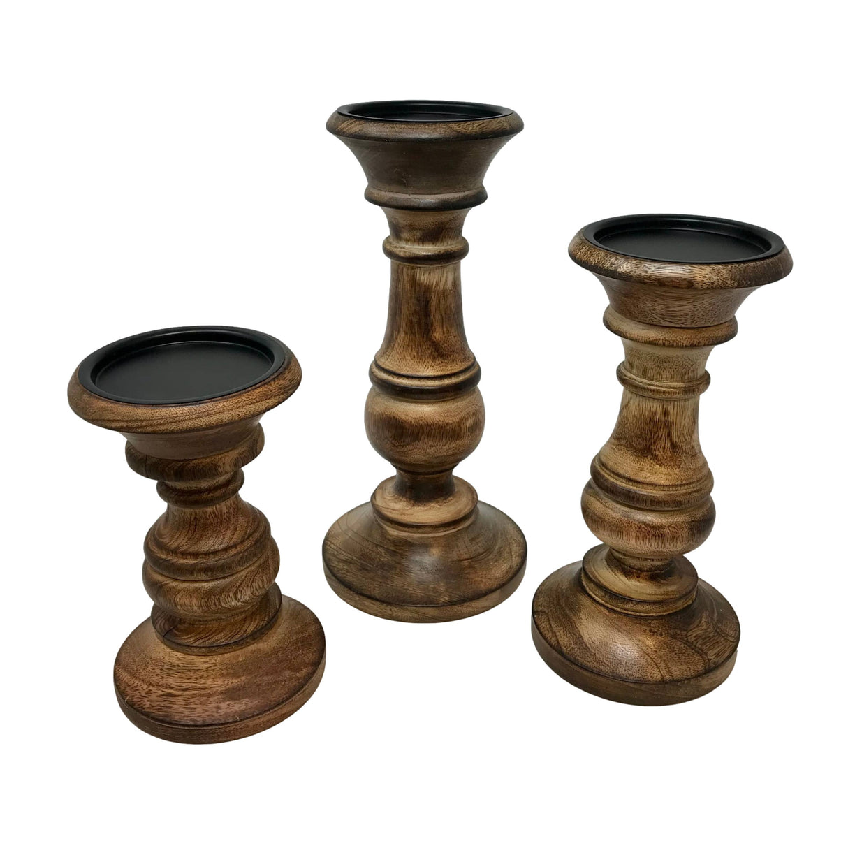 Dodge House Wood Candleholder -3 Sizes