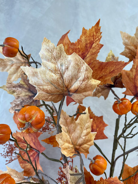 Mini Pumpkin & Maple Leaf Spray