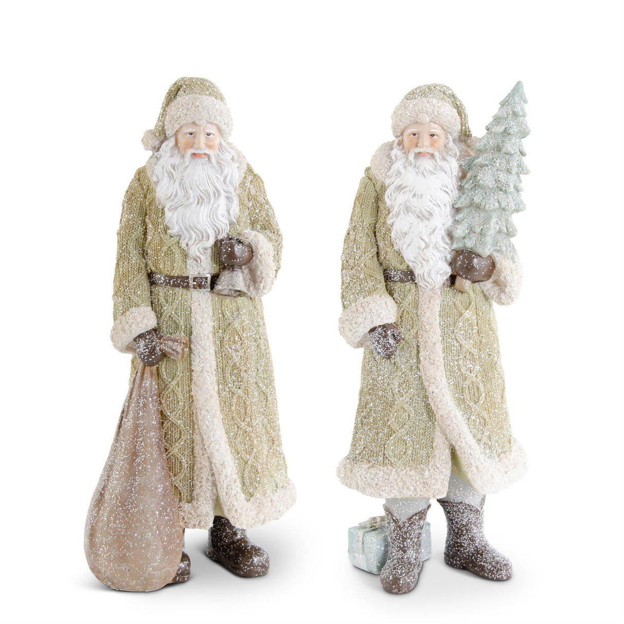 Olive Green Resin Santa