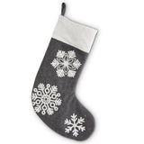 Yuletide Embroidered Snowflake Stocking