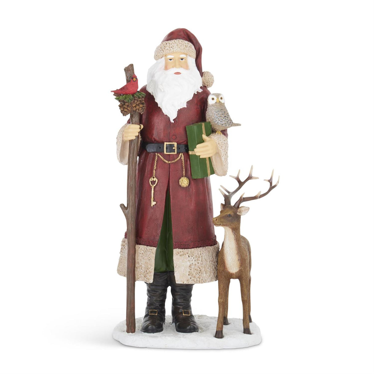 Santa's Friends Red Resin Accent