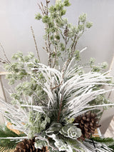 27" Winter Greens Porch Pot