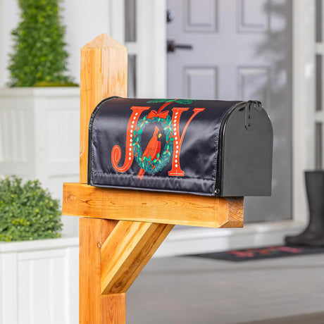 Joy to the World Wreath Mailbox Cover