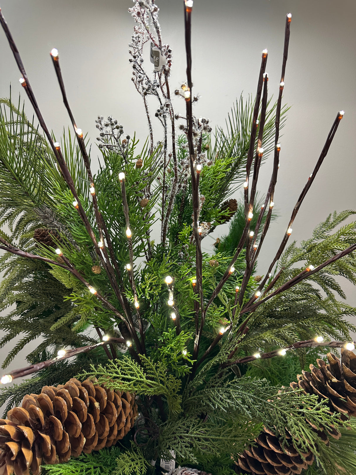 Cool White Lighted Branch Set of 3