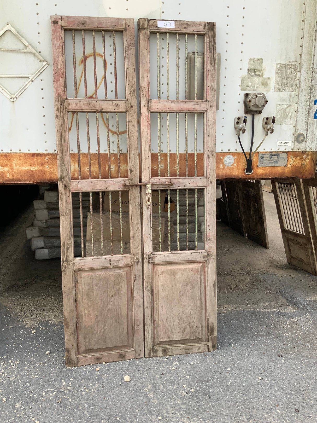 Vintage Iron Bar Door Panels