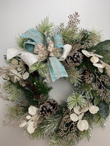 28" Sparkle Pine Wreath