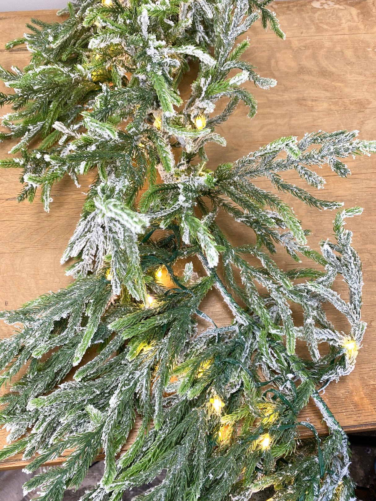 6' Frost Oversized Norfolk Lighted Garland