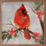 Cardinal 2 Looking Right Wood Art