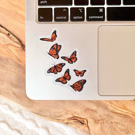 Clear Flying Butterflies Sticker