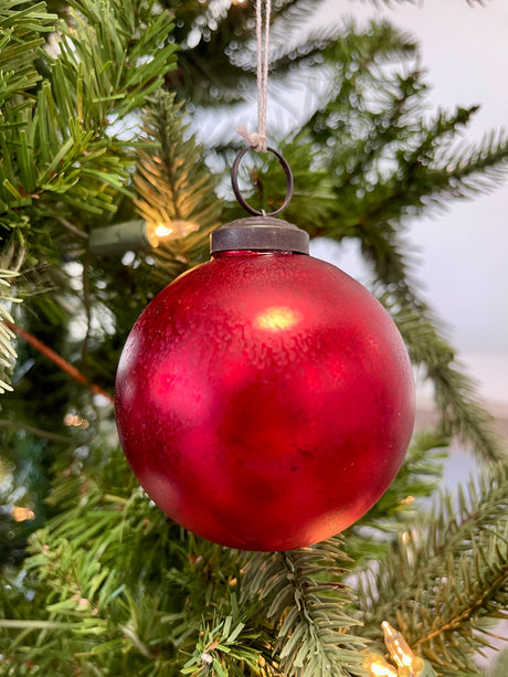 Rich Red Ball Ornament