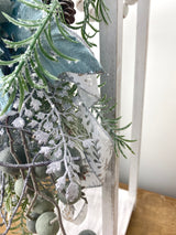 27" Frosty Lantern Swag